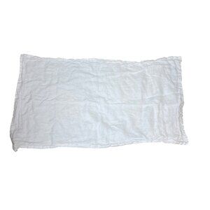 Echelon Home Linen Pillow Sham Belgian‎ Flax White Rectangle 34" x 19" King Size